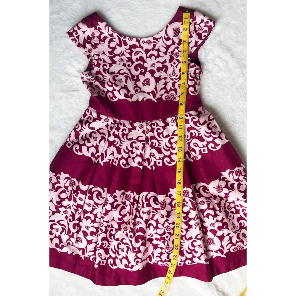 Janie and Jack Special Occasion Dress, Burgundy and Pink, Size 4 - EUC - Picture 5 of 7